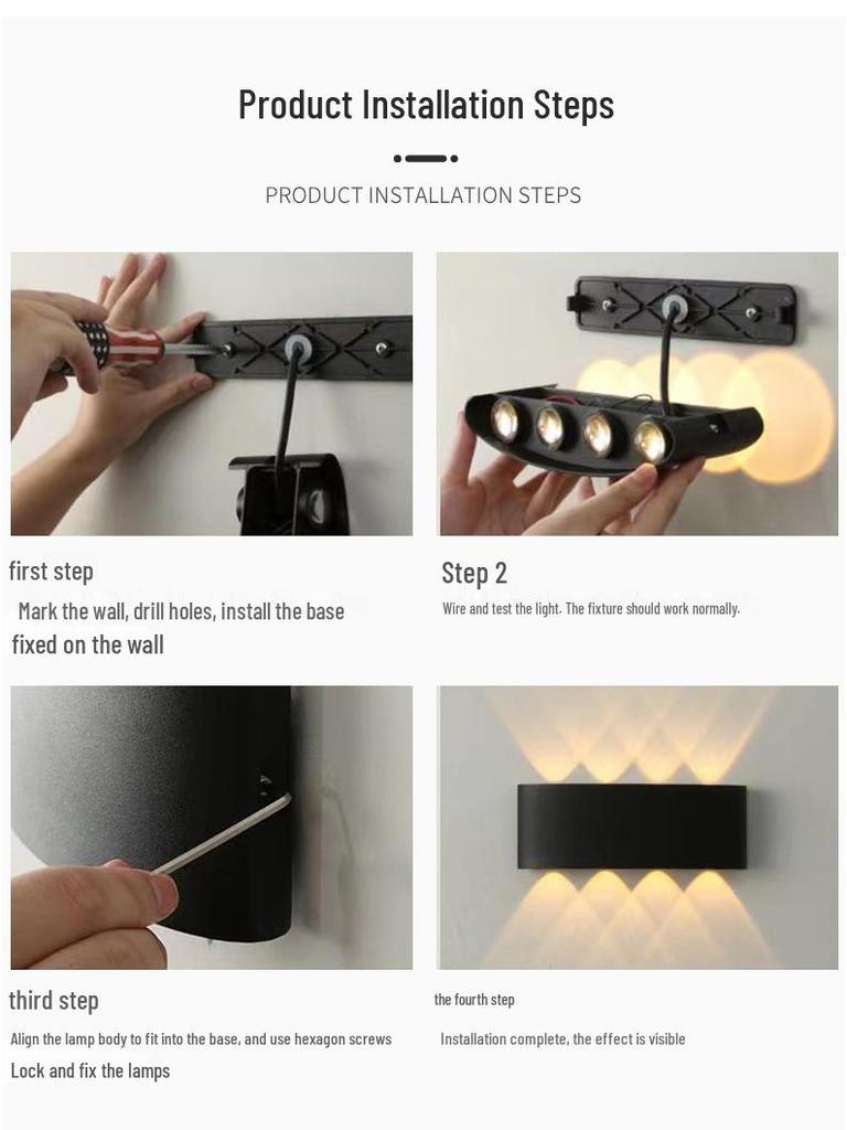 Modern Waterproof LED Wall Light for Outdoor & Indoor Spaces