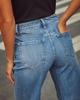 2025 Women's Retro High-Waist Straight-Leg Jeans with Elastic and Rolled Hem