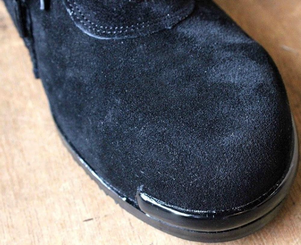 Tsubaki Model Safety Velor Zipper Mid Length CHS29 JIS Made In Black Shoes, Lace-up, Included, Standard, Japan, 26.0cm