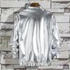 Men Jacket Zipper Closure Sparkling Long Sleeve Breathable Windproof Keep Warm Cotton Blend Autumn Shining Men Zip-up Jacket Streetwear for Daily Wear