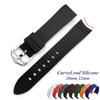 20mm 22mm Rubber Strap Curved End Silicone Watch Band for Seiko for Rolex Universal Bracelet High Quality Waterproof Wristband