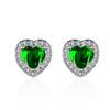 Heart-Shaped Zircon Earrings: Sparkling AAA Micro Inlaid Love Design