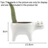 1pc Ceramic Cat Flower Pots Decorative Vase Plant Pots Hydroponics Flower Arrangement Potted Plants Creative Kitten Floral Vase