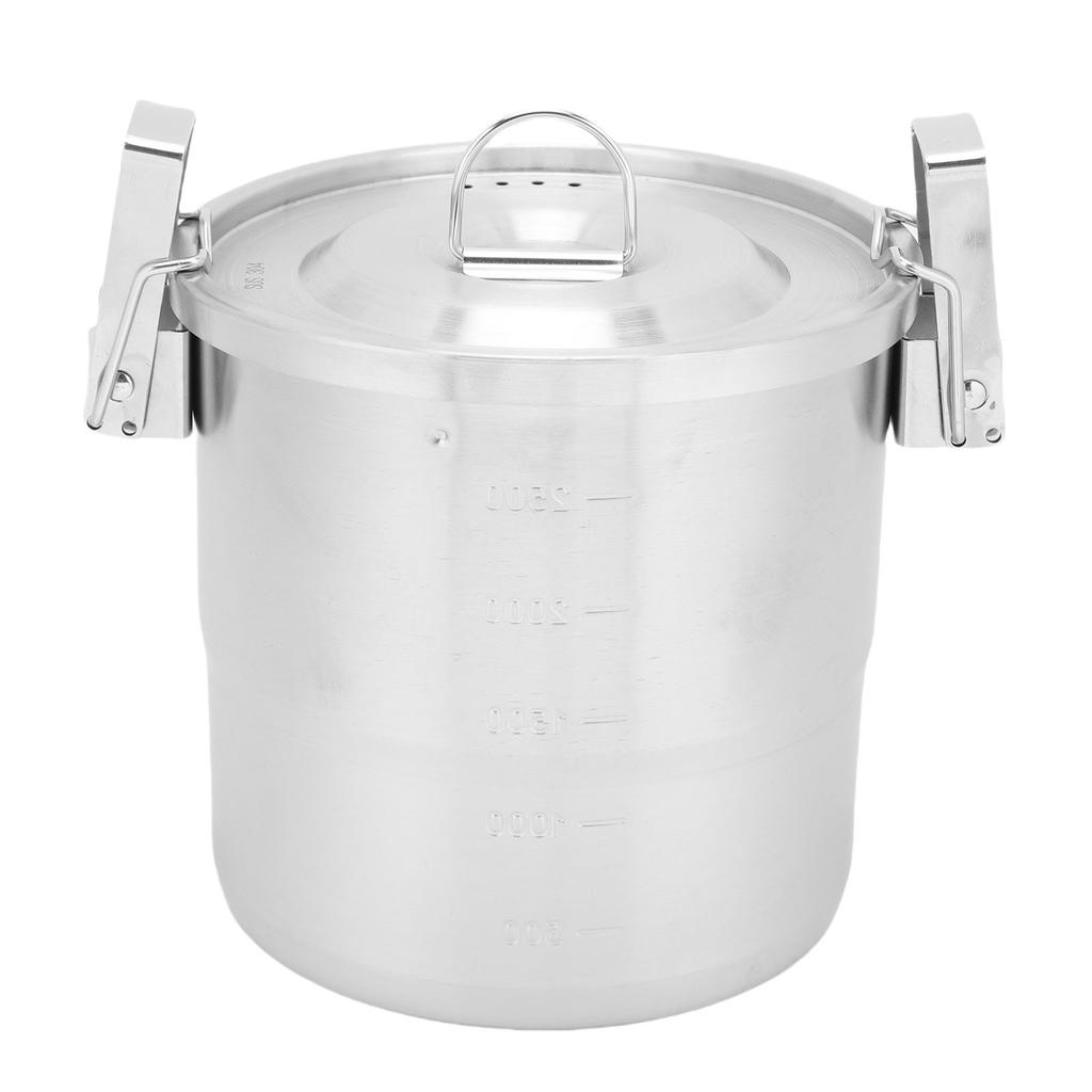 Camping Cooking Pot 304 Stainless Steel Portable Metal Rice Cooker Camping Cookware for Outdoor Hiking