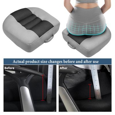 Ergonomic Booster Seat Cushion Breathable Heightening Height Booster Mat Mesh Portable Car Seat Pad Angle Lift Seat Non-Slip Portable Corrector