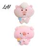 Schoolbag Decoration Charm Cartoon Pig Plush Pendant for Backpacks Stuffed Animal Bag Decorative Hanging Ornament with Ball Chain Soft Keychain