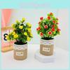 Decorative Faux Flower Pot With Silk And Plastic For Living Room And Patio