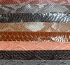 Neuer Eingang Luxus Bedrucktes Echtes Straußen-PVC-Leder für Textilien Synthetische Taschen und Geldbörsenleder