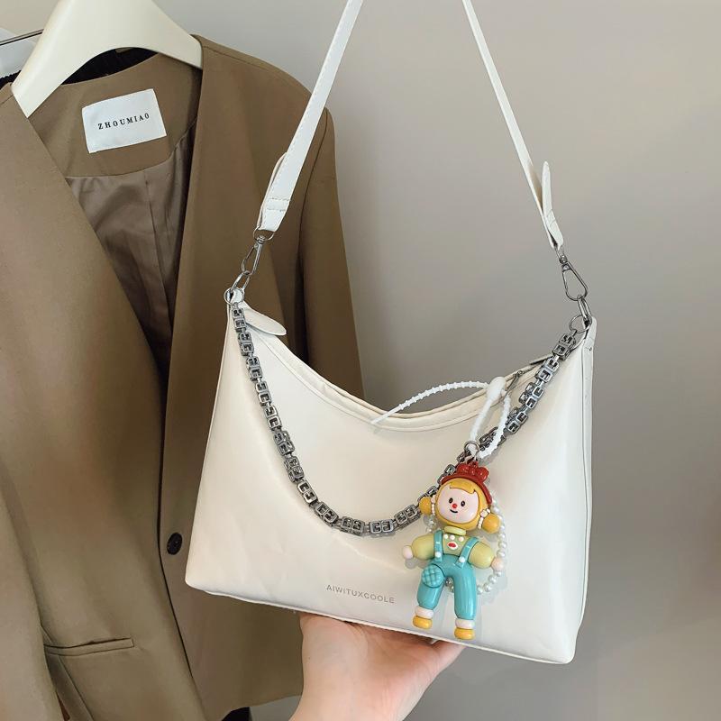 Large-capacity High-end Commuter Chain Shoulder Bag Women's 2025 Summer New Casual Versatile Messenger Tote Bag