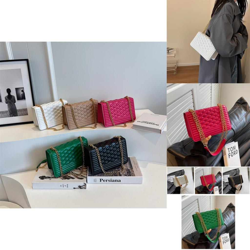Trendy Minimalist Crossbody Bag For Women 2023 Summer New Casual Shoulder Bag With Quilted Chains