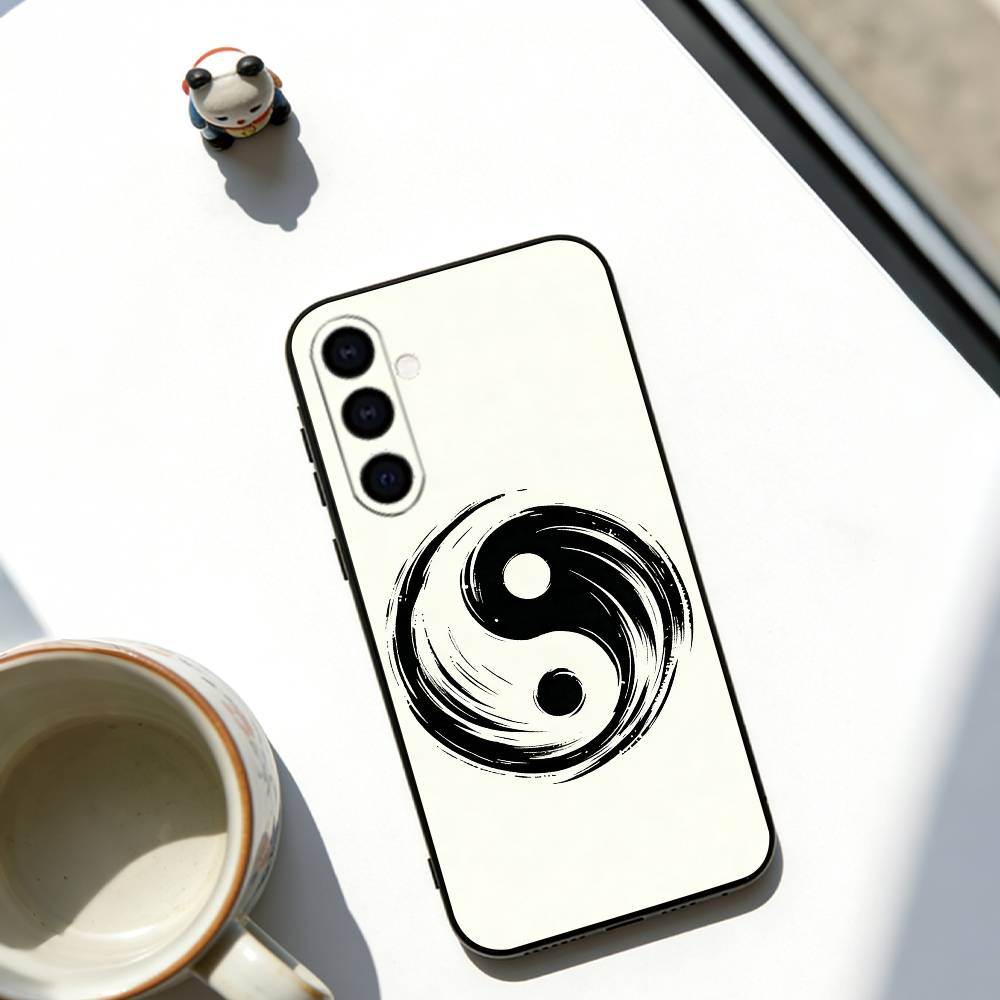

Minimalist Ink Art Phone Case Black Silicone Soft For Samsung Galaxy A73,A72,A71,A70,A53,A52,A51 Samsung a72