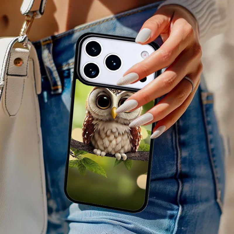 Baby Owl Phone Case For iPhone 17 Air 14 15 13 12 Max Cover For Apple 14 15 16 16e 11 Pro Max Plus Coque