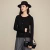 2026 Autumn Retro Cable Knit Wool Sweater with Beaded Diamond Buttons