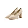 9-Waterproof table high heels women's autumn new pointed thick heel high heels women's one-pedal women's shoes