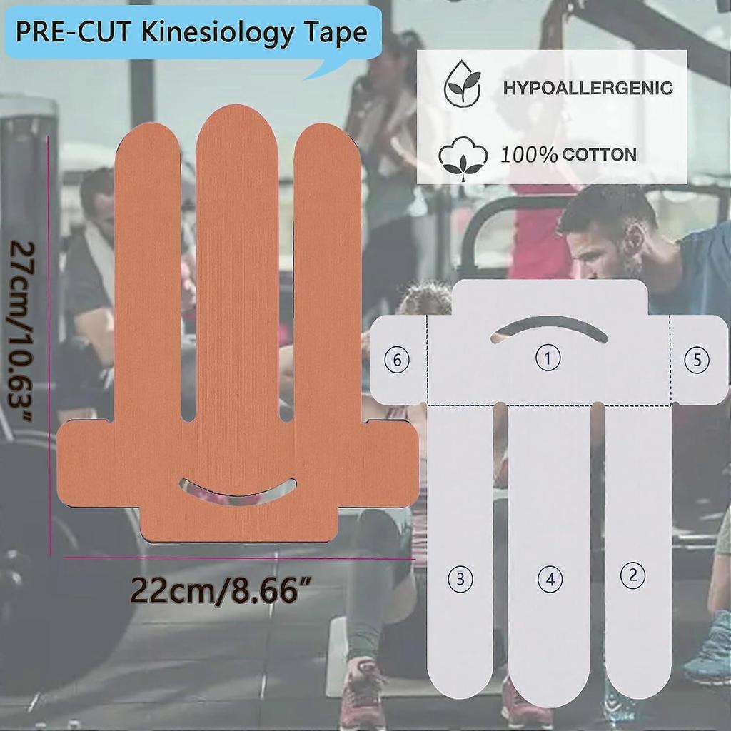 Pre-cut kinesiology tape for shoulders, 12-pack shoulder tape for pain relief, original cotton waterproof breathable, enhanced elastic sports ta