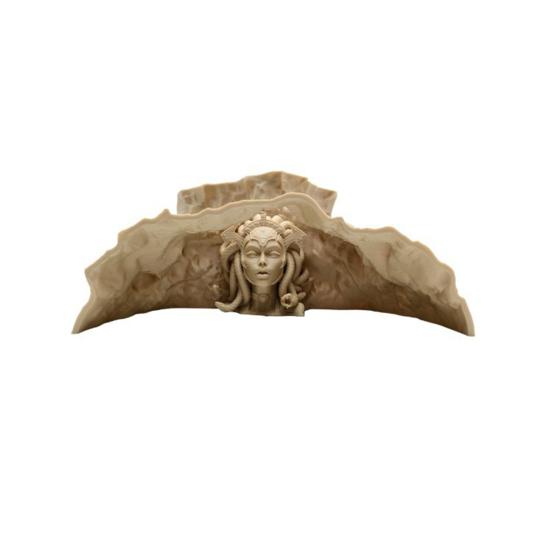 Drukowana w 3D Jaskinia Akwariowa Tunel Kryjówka Naturalny Ornament do Akwarium dla Ryb i Krewetek z Otworami do Oglądania pod Wieloma Kątami Akcesorium do Akwarium z Żywymi Roślinami