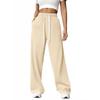 Dames Hoge Taille Trekkoord Zak Los Wijde Pijp Casual Sport Trainingsbroek