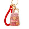Cute Bag Shaped Keychain Zipper Design Women Girls Mini Backpack Keys Card Keychain Handbag Purse Pendant Key Ring Jewelry
