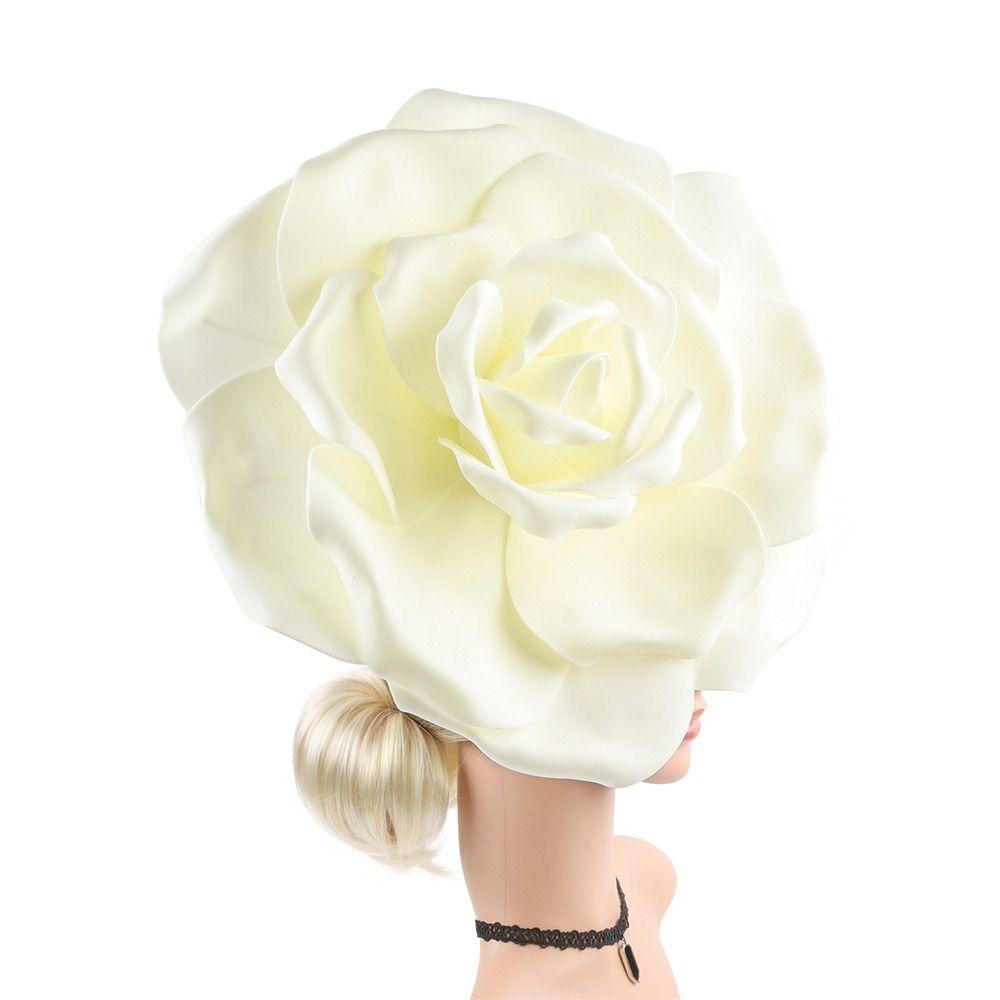 Tea Party Cocktail Jockey Club Flower Headbands Exaggerated Hair Accessories  for Women