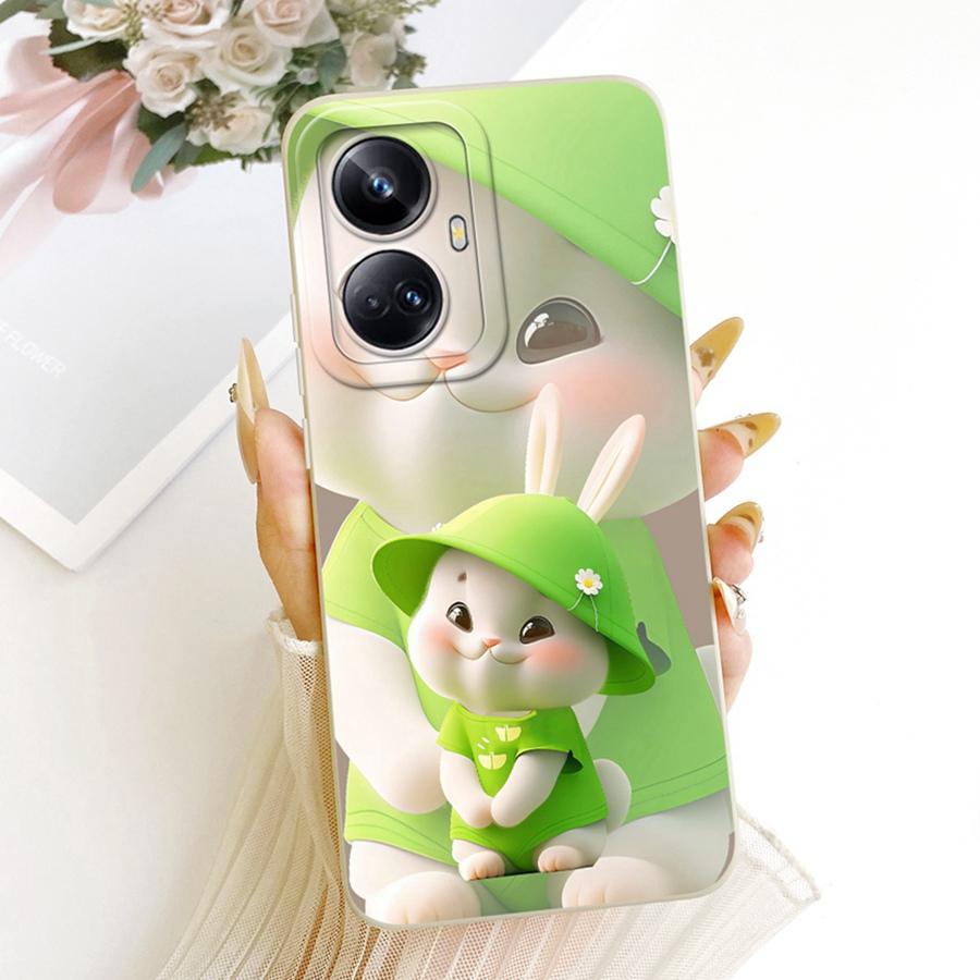 For Realme 10 Pro Case 10Pro+ Cover Rabbit Cartoons Silicone Soft Back Case For Realme10 Pro Plus Phone Case Protective Shell
