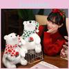 Adorable White Plush Polar Bear Toy With Cute Scarf Perfect For Kids Birthday Gifts And Decorations
