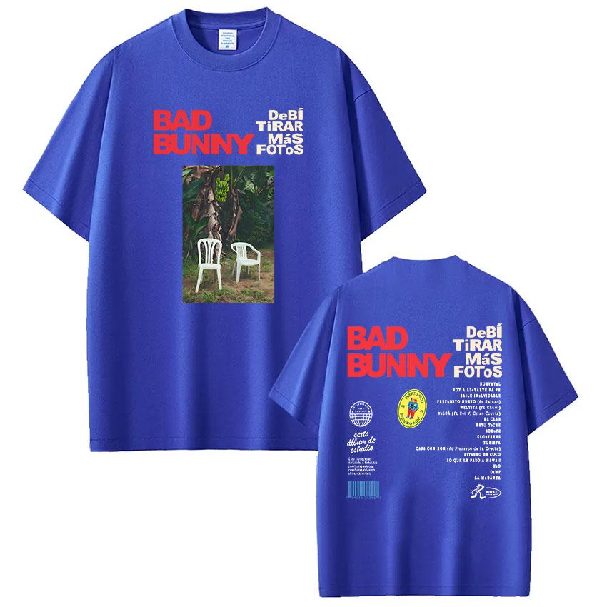 Rapper Bad Bunny Tshirt Takes More Photos DTMF 2026 Summer Unisexs Womens Patterns Hiphop Fashion Tshirt Couple Streetwear