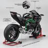2026 XLG Super-Sized New 1:6 Kawasaki Ninja H2R Superbike - Alloy Model with Ignition Start & Realistic Smoke Effect Collectible Gift Model