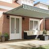 Retractable Awning Frame Green and White 500 X 300 Cm