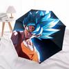 Goku Super Saiyan Automatic Folding Umbrella, Self-Opening/ Closing, Durable Windproof Travel Umbrella for Outdoor Adventures a0826003
