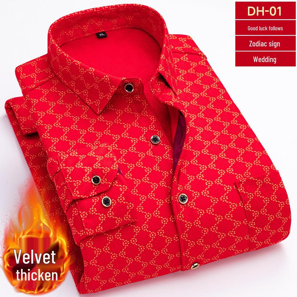 Cămașă groasă cu carouri și căptușeală din fleece pentru bărbați pentru Toamnă/Iarnă – Opțiuni multicolor disponibile