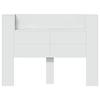 Headboard Cabinet with LED and Shelf White 140 x 16.5 x 103.5 cm