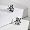 Creative Punk Stainless Steel Insect Beetle Stud Earrings for Men, Chic Silver Color Small Earrings, Trendy Party Jewelry Gift