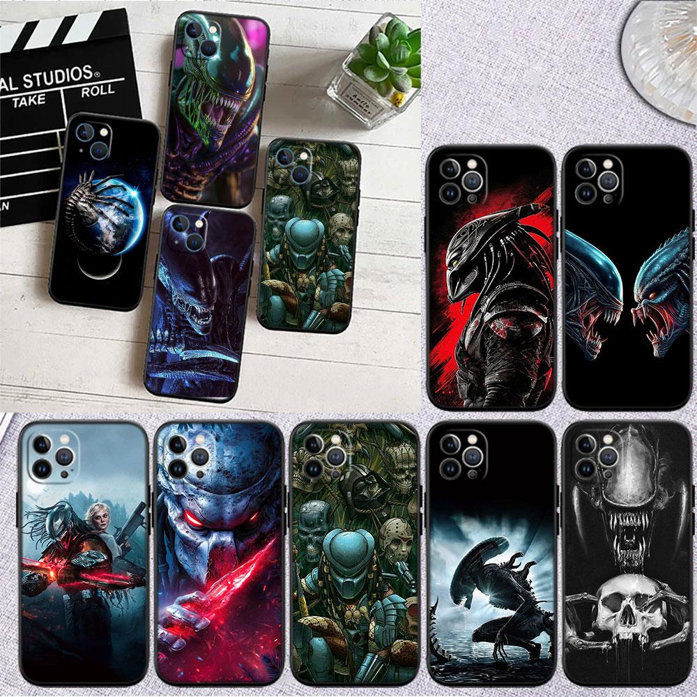 CJ4 Aliens Vs Predator Xenomorph Soft Shell Phone Case for OPPO A3 Pro A72 A74 A76 A77 A77S A78 A79 A94 A95 A18 A40M A58