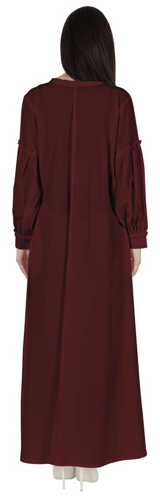 Bimba Women's  Abaya  Islamic Prayer Dress With  Hijab Scarf  Cuff On Sleeve  Muslim