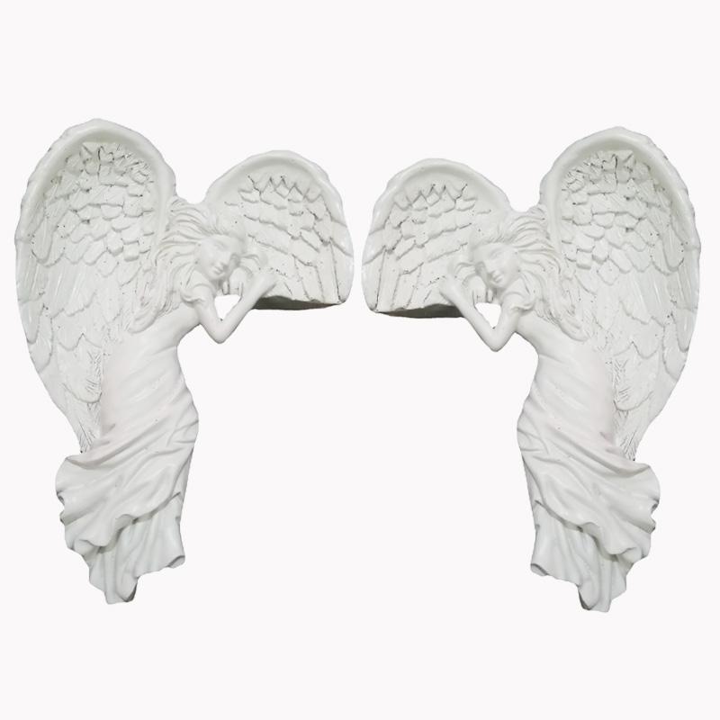 1 Pair of 3D Creative Relief Angel Door Frame Decoration Wedding Background Wall Tv Decoration Switch Sticker Decoration