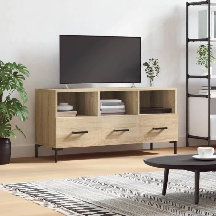 VidaXL Meuble TV chêne sonoma 102x36x50 cm bois d'ingénierie 829039