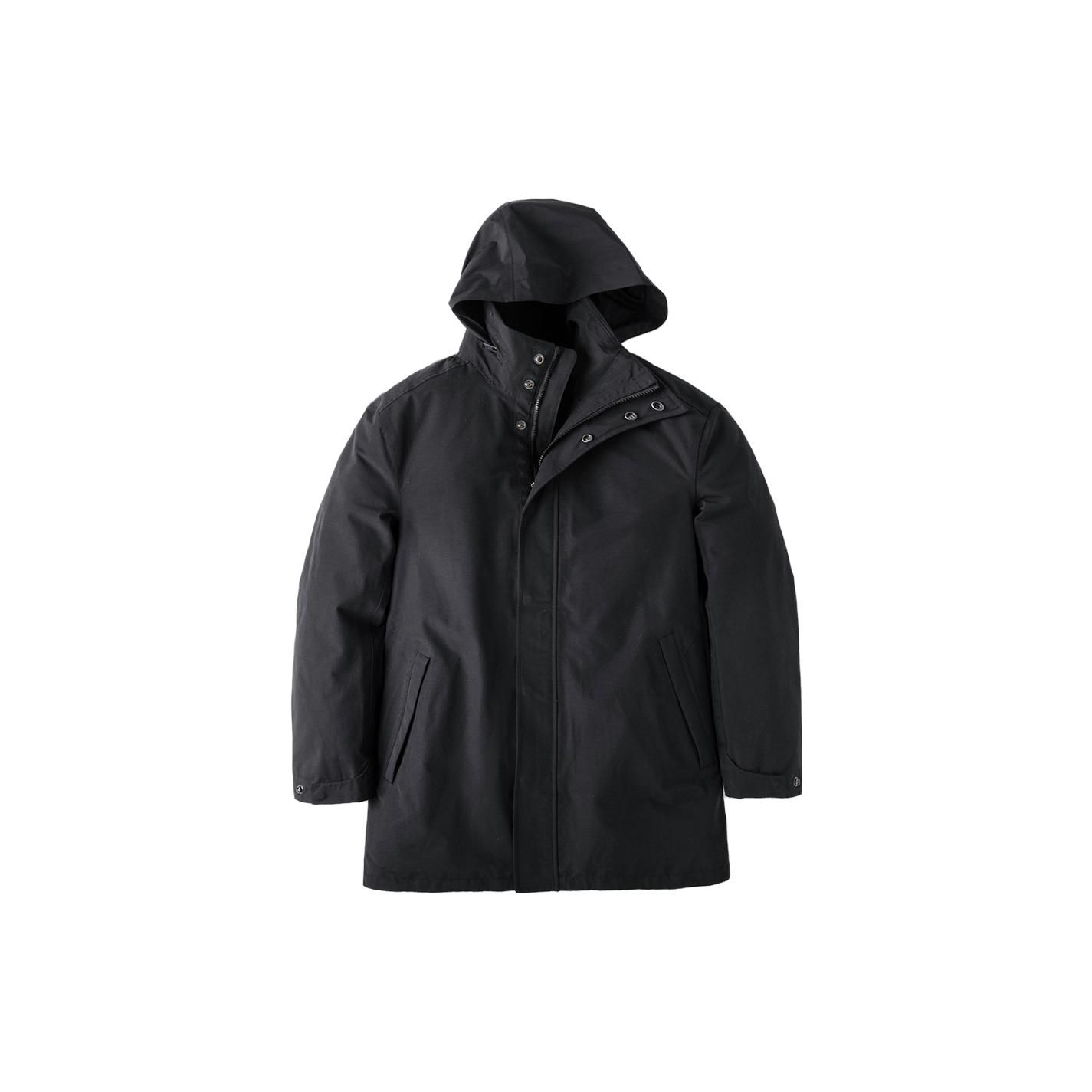 

Timberland Solid Color Casual Zip-Up Hooded Jacket Men jackets Black A1NCH-001 S