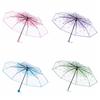 Waterproof Cherry Blossom Transparent Umbrella Funny Manual Umbrella Folding Umbrella  Outdoor