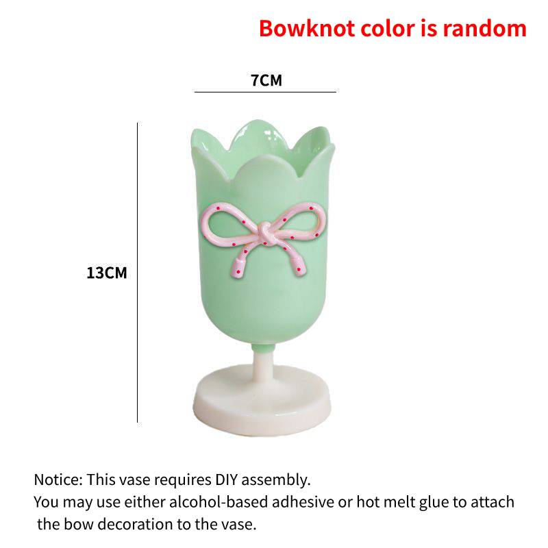 Ins Flower Vase Tulip Pen Holder Pencil Box Makeup Brush Storage Box Photography Props Aesthetic Vase Wedding Decoration