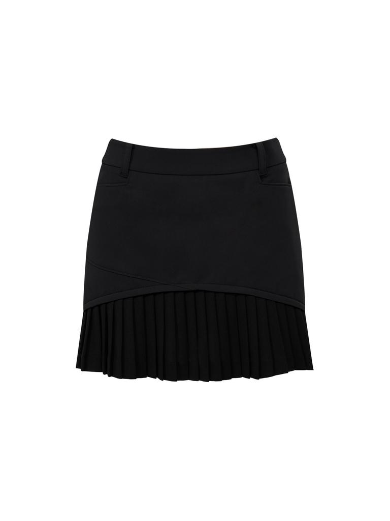WIDEANGLE To W.Ice Ice Touch Hem Pleats L_Ice Black
