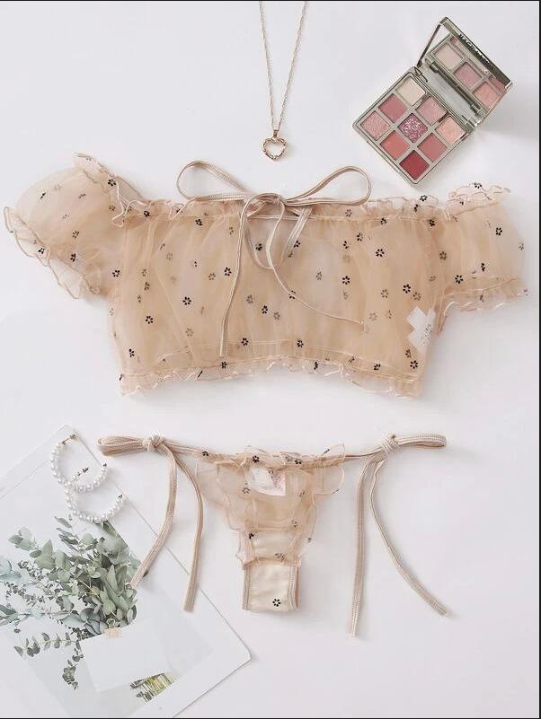 Эротическое женское белье сексуальный кружевной трехточечный раздельный комплект соблазн молочный набор прозрачный Европа и Америка S