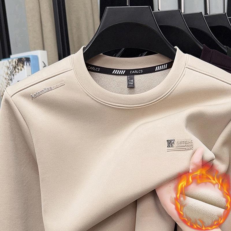 

Men s Autumn/Winter Crew Neck Silk Fleece Sweatshirt 4XL
