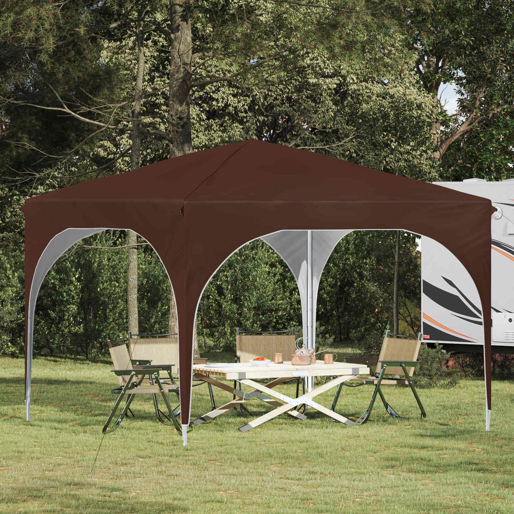 Pop Up Party Tent 290 X 290 X 245 Cm Brown