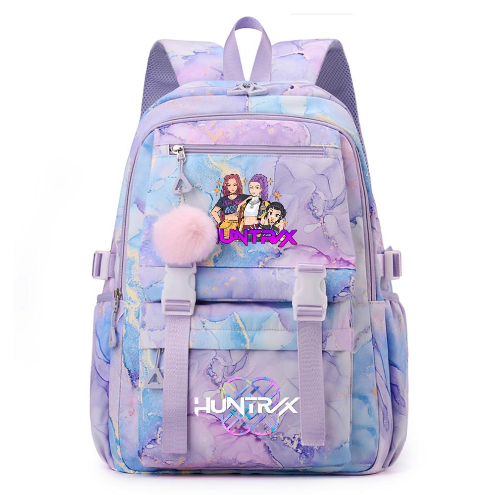 Rucsac Imprimat cu Demon Hunters K-Pop Desen Animale Școlar pentru Adolescent Student Fată Băiat Geantă pentru Cărți Capacitate Mare Impermeabilă Geantă de Călătorie Mochila