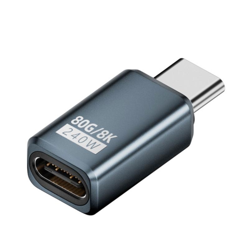 USB C Adapter 240W 80Gbps 8K@60Hz for Thunderbolt4/5 and Phone 16 15 with Fast Charging Display