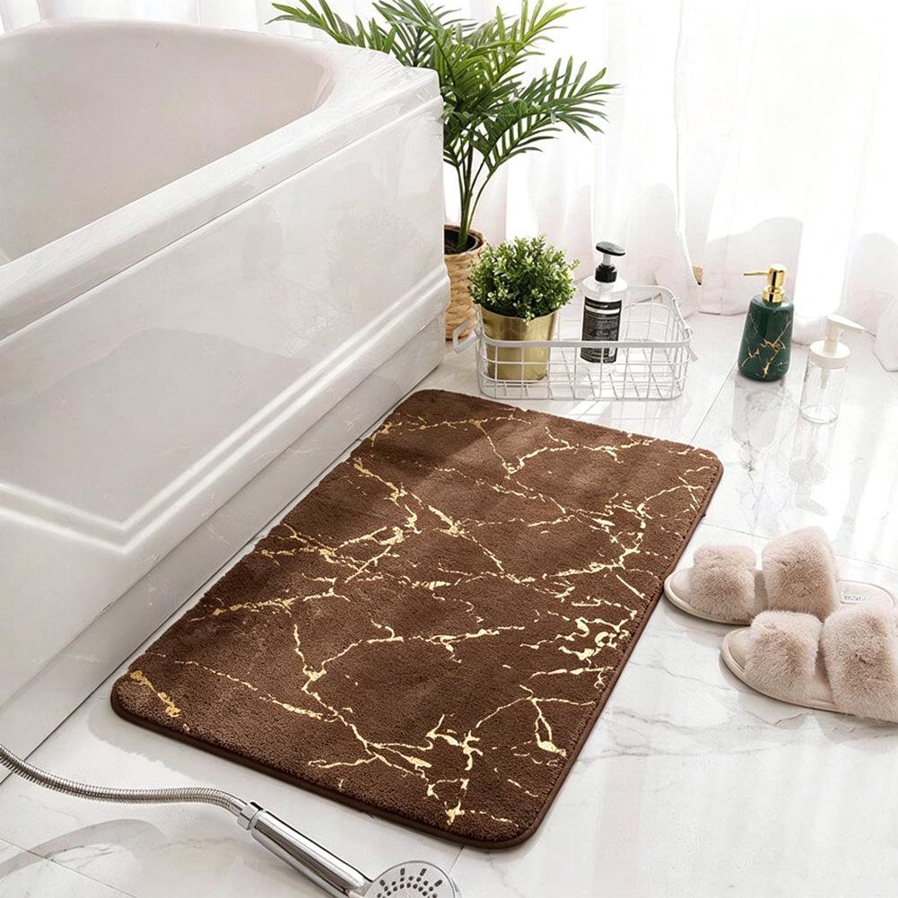 Luxury Non-Slip Bathroom Mat - Easy Clean, High-End Rabbit Hair Design with Suction