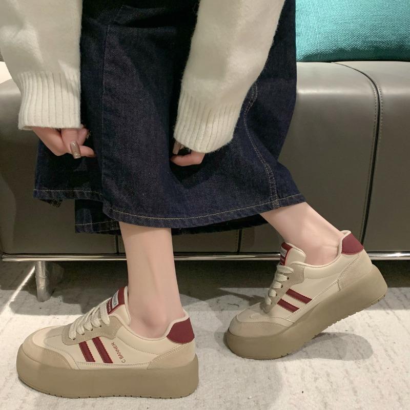 

Women s shoes autumn new versatile niche retro sports casual non-slip board shoes 40 красный