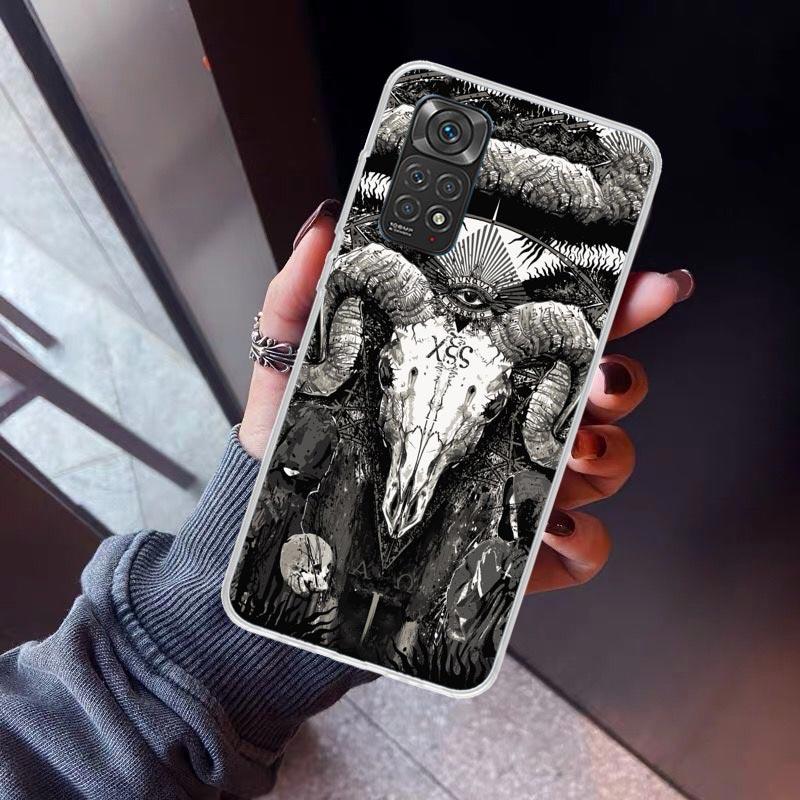 Satanic Goat Satan Devil Phone Case For Xiaomi Redmi Note 15 14 14S 13 12S 12 Pro Plus 11S 11 10S 10 4G Cover 11E 11T 5G Print F