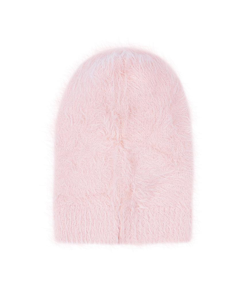 Bajal Va Square Label Hairy Balaclava Pink