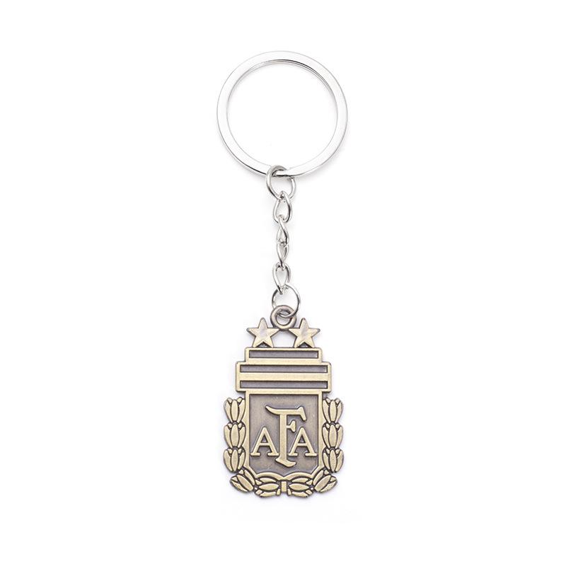 2026 Soccer Team Badge Keychain, National Team Zinc Alloy Key Ring with World Cup Logos, Durable Metal Car Accessories for Football Fans